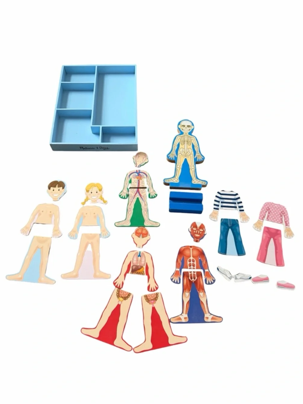 Melissa & Doug Magnetic Human Body Anatomy Play Set with 24 pcs and Storage Tray